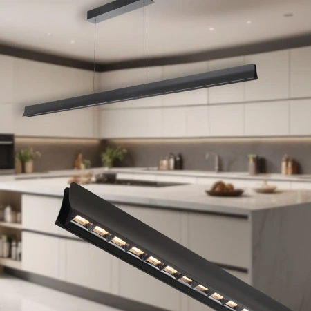 Pendant lamp Lucid 180 LED 50W motor adjustable height BK