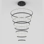 Pendant lamp Crown 8 Ring Black 3K