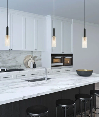 Pendant lamp CLEO Oblong Cut Glass
