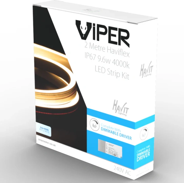 Viper Haviflex 9.6w Per Metre 2m LED Strip kit 4000k