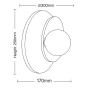 Wall lamp Vanta Travertine G9 5W BL