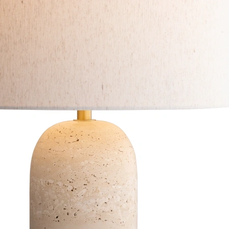 Table lamp Soren Drum E27 travertine