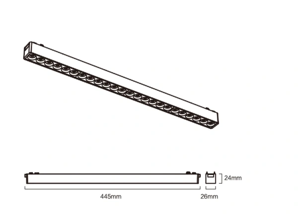 Track Spot Lense Z3030-24.24.CCT.BK 48V 24W WIFI