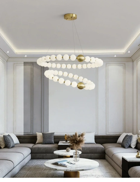 Pendant lamp Cloud 2 P52 LED 45W 3CCT BRS