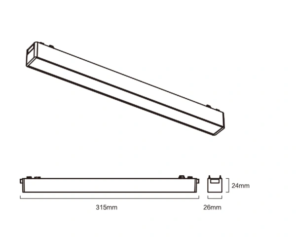 Track Opal Line light Z3041-10.OP.CCT.BK 48V 10W WIFI