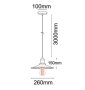 Pendant lamp Piatto E27 Small black