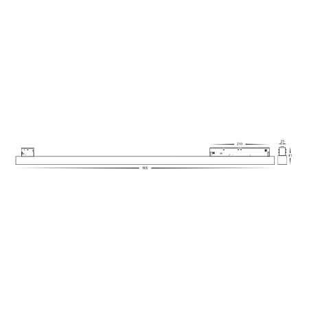 Track opal light HCP-1029206 BK 48V 20W