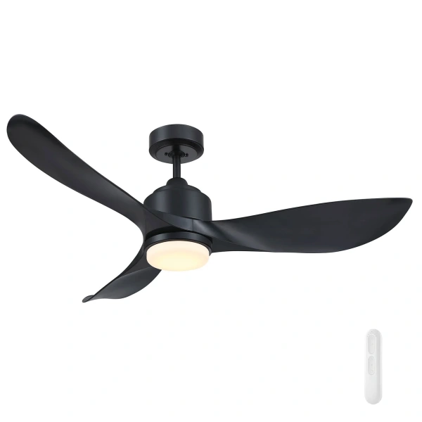 Ceiling fan Eagle II Lite DC with Remote and LED 18W D48 BL