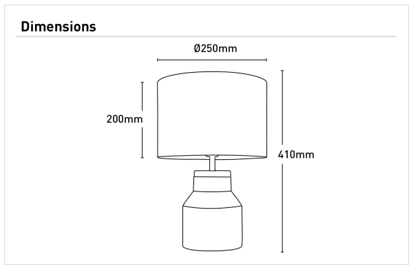 Table lamp Moby E27 GRY Table lamp Moby E27 GRY