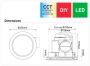 Exhaust fan Revoline bathroom LED 17W 3CCT DIY WHT