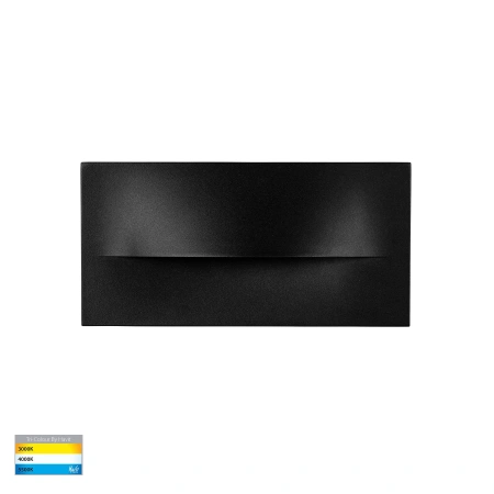 Wall light Lisca 5W 3CCT 240V RECTANGULAR LED BLK