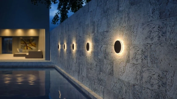 Wall light Bond II 6W LED 3CCT D14 IP54 BLK