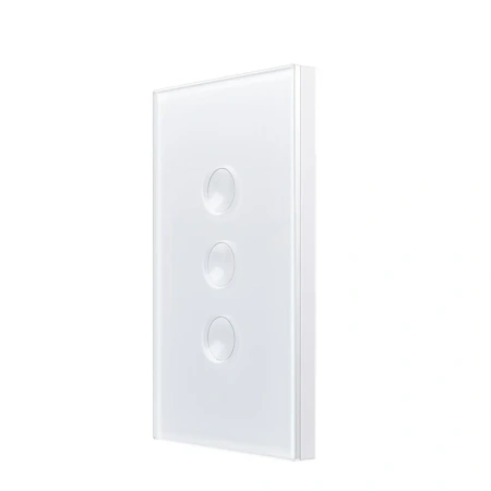 Wall Switch 3 Gang Scalloped Zigbee Wifi WHT