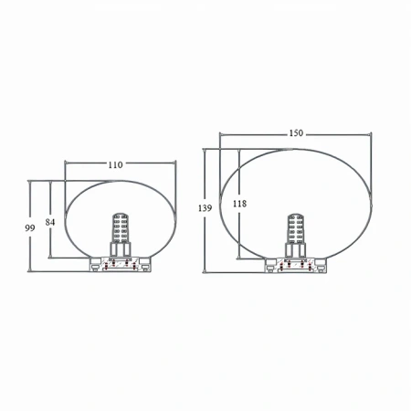 Wall lamp Orb 110 G9 BRS