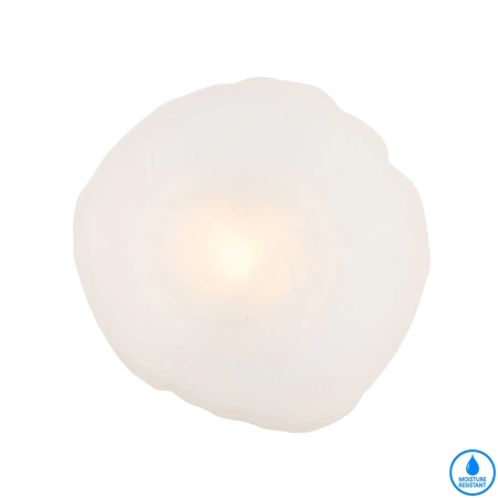 Wall light ZECCA D200 H200 IP44 BLACK SMOKE GLASS Display