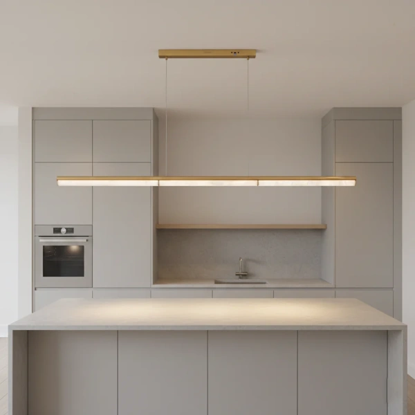 Pendant lamp Marcello Marble L180 BRS