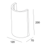 Wall lamp Eon Curved Plaster G9 