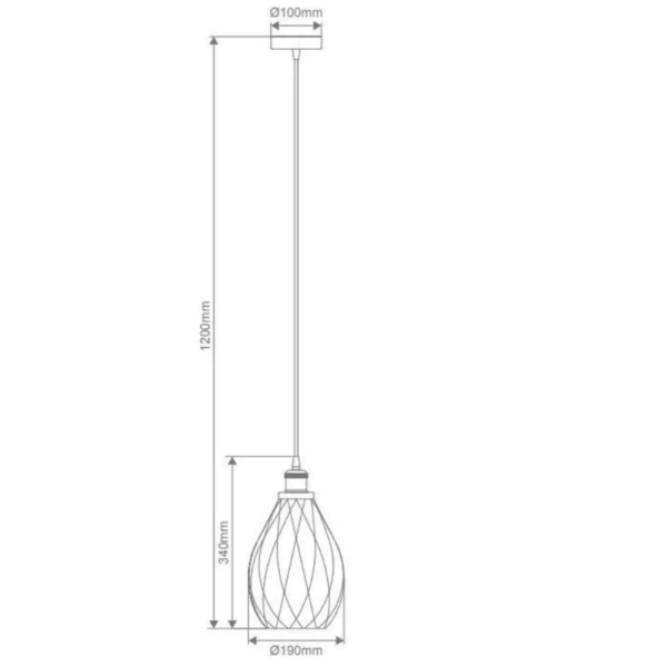 Pendant lamp EVELYN 31350 E27 AM