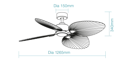Ceiling Fan Kingston DC 50 LED Wi-Fi 32W OB