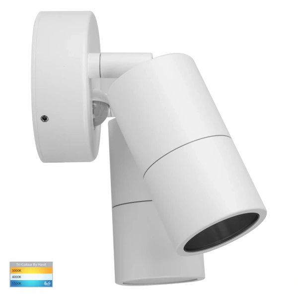 Wall light Tivah Aluminium WHT 3CCT Double Adjustable with Sensor HV1336T-PIR IP65