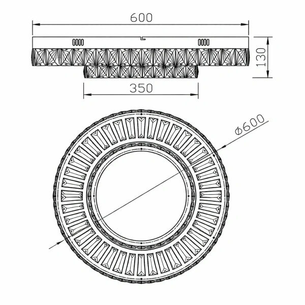 Ceiling lamp MELINDA D60 50W GL