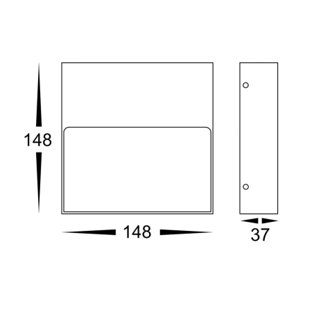 Step light Virsma White Square LED HHV3276T-WHT-240V IP54