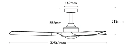 Ceiling fan Century DC with Remote D100 TM