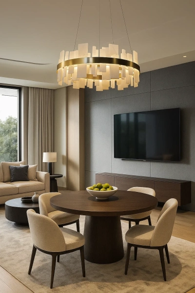 Pendant lamp Miragemas D60 Alabaster Spanish Marble LED 30W CCT Dim BRS