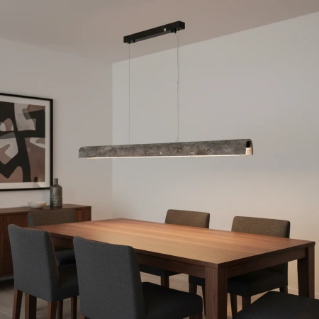 Pendant lamp Arc Travertine L150 3CCT GRY