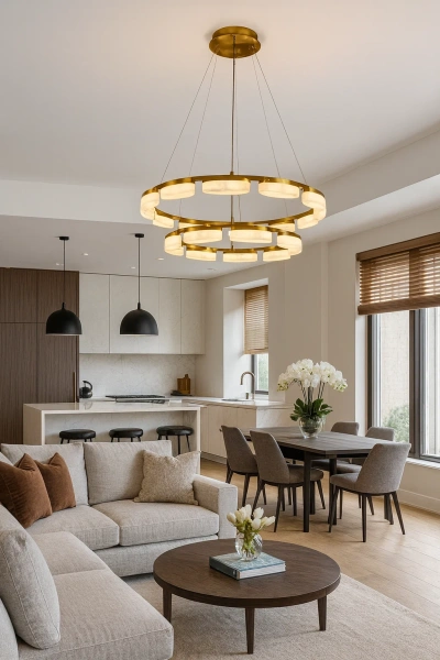 Pendant lamp Millares 2 Alabaster Spanish Marble LED 63W CCT Dim BRS