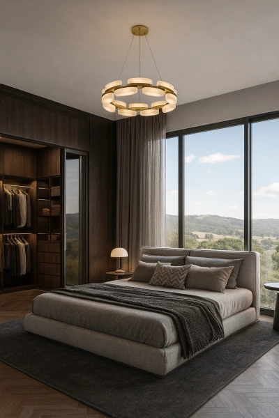 Pendant lamp Millares P1 Alabaster Spanish Marble D60 LED 50W CCT Dim BRS