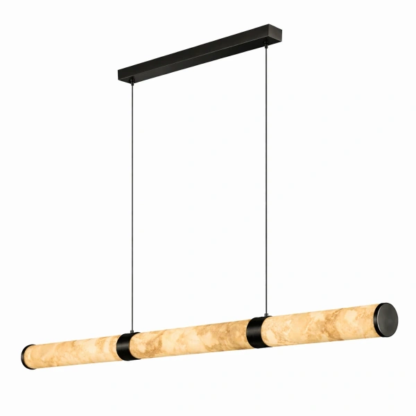 Pendant lamp Aragon Linear Alabaster Spanish Marble L150 LED 40W CCT Dim BLK with remote