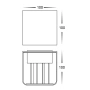 Wall light VERSA LED 6W 3CCT HV36583T-BLK-SQ
