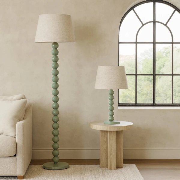 Floor lamp Pearl Orb E27 SAGE