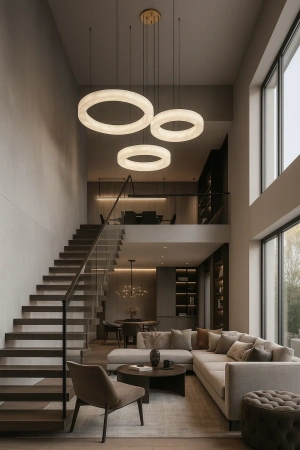 Pendant lamp Manzanera 3 Alabaster Spanish Marble LED 56W CCT BRS