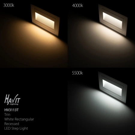 Step light Trin Rectangular 5W 3CCT LED BLK