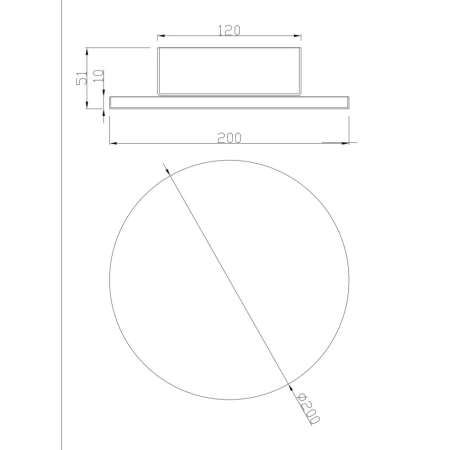 Wall lamp Luna LED 7W 3CCT D20 BRS
