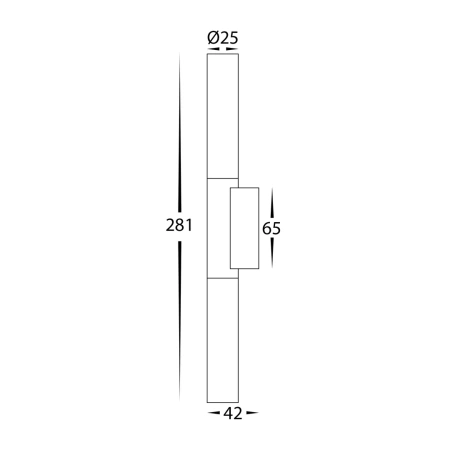 Wall light Akril 2 light LED 6W 12V BL