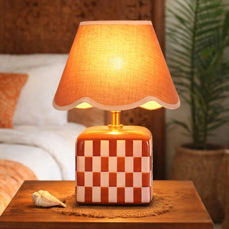 Table lamp Valentina Ceramic E27 Coral