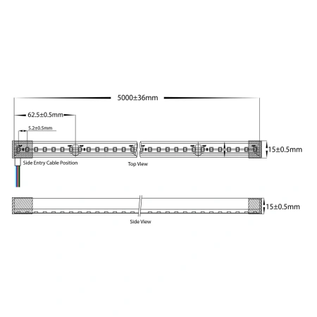 LED Strip HaviFlex Flexible Neon Top Bend HV9796 RGBW 14.4W IP67 1m