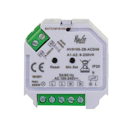 Zigbee Trailing edge dimmer HV9105-ZB-ACDIM