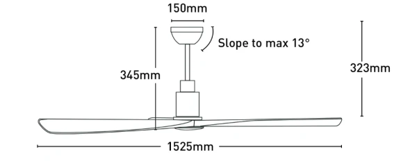 Ceiling fan Iceman DC with Remote D60 CY