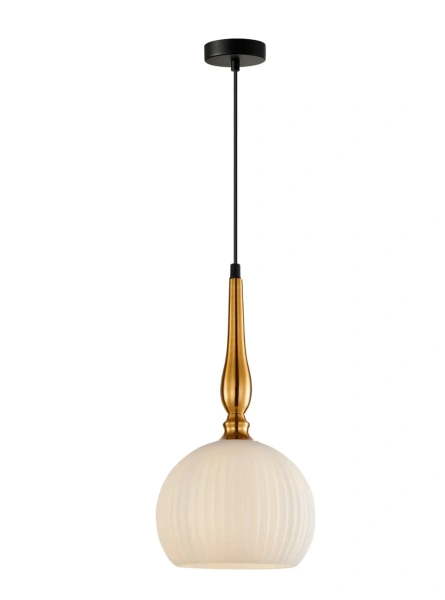 Pendant lamp CALIZ 2 Frosted Wine Glass Ribbed 72W