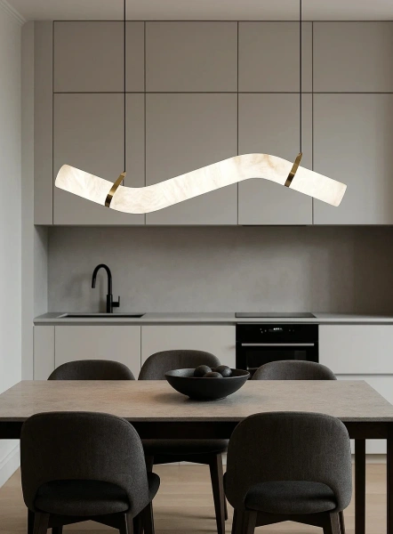 Pendant lamp Lecina P1 Alabaster Marble L120 LED 25W 3CCT BRS