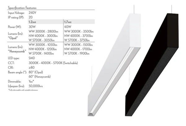 Pendant lamp MAX-35-1.2M 22648 BLK