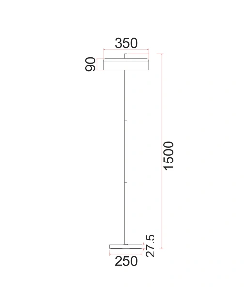 Floor lamp KELLO-F2 2E27 BLK