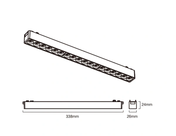 Track Spot Lense Z3030-18.24.CCT.BK 48V 18W WIFI