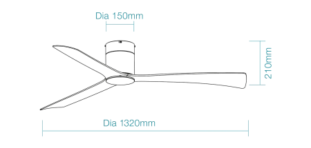 Ceiling Fan Metro DC 52 Wi-Fi 33W BL