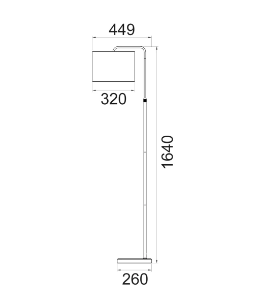 Floor lamp Arriba E27 WHT
