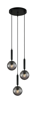 Pendant lamp TRATTINO 2X3R E27 black